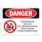 Signmission OSHA Danger Sign, 10" Height, Rigid Plastic, Underground Gas Line Call Custom Before, Landscape OS-DS-P-1014-L-1740 - alternate 1